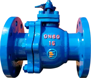 Кран шаровый химический ЕН.КШХ.Ф.80.16.01.01 DN 80 PN 16, WCB/PTFE, рукоятка