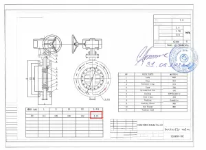 Затвор фланцевый ЕН.ЗПФТ2.80.16.135.3 DN 80 PN 16, WCB/CF8/SS304+graphite, механический редуктор