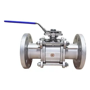 Кран шаровой фланцевый 3PC полнопроходной DN 80 PN40 SS316 (CF8M) L-310, рукоятка и площадка ISO 5211 F07/10 вал/квадрат 17 мм ЕН.КШТФ.П.80.25.4.1