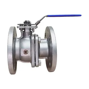 Кран шаровой фланцевый 2PC полнопроходной DN 25 PN40 SS304 (CF8) L-125, рукоятка и площадка ISO 5211 F04/05 вал/квадрат 11 мм ЕН.КШДФ.П.25.40.3.1